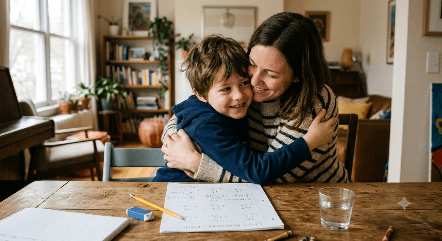 Mãe e filho em interação